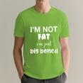 thumbnail image 4 of OdeJous Not Fat Overweight Just Big Boned Funny Thicc Thick PlusSize T-Shirt,Green X-Large, 4 of 5