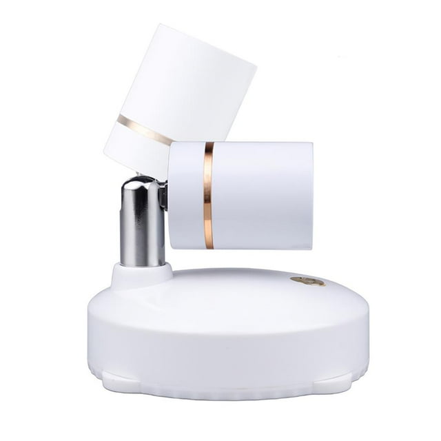 2 Pieces Spotlight LED Accent Lights Battery Powered Remote Home Artwork Closet Display Control Rotatable Focus Desk Lamp Display Closet Home Ceiling
