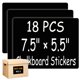 thumbnail image 1 of Etiquetas de pizarra rectangulares adhesivas impermeables extra grandes, pegatinas de pizarra borrables y reutilizables, pegatinas de tablero negro para cajas, tarros, contenedores, 7,5 x 5,5 pulgadas, 1 of 1