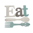 thumbnail image 1 of Cateissary 3 unids/set tenedor y cuchara decoración de pared cocina rústica granja comer signo arte artesanía comer recorte decorativo de un, 1 of 6