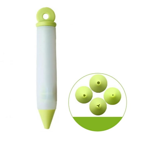 

Cake Decoration Pen Silicone Decorating Pen Kitchen Tool Cake Writing Pen Silicone Pen With 4 Nozzles Decorating Cake Dessert Kitchen Tool