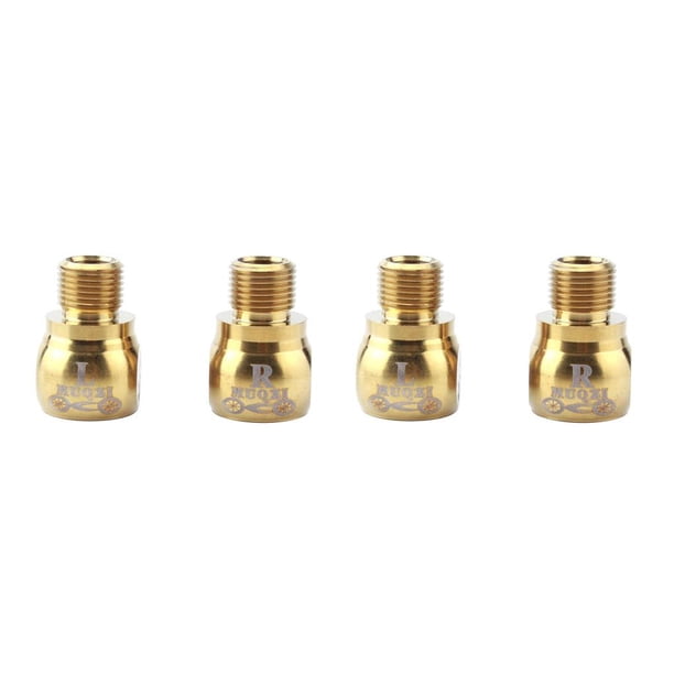 1 par de adaptadores extensores de pedal Naiovety para bicicleta tornillos de extensión Oro 2piezas