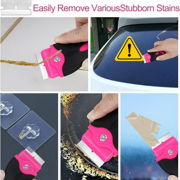 Multi Purpose Cleaning Scraper Tool (Glass Window Scraper, Cooktop Decal Remover, Metal & Plastic Scraper), Premium Multi-Purpose Scraper With Metal And Plastic, For Glass, Cooktops, And Decals