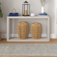 thumbnail image 4 of Evelyn&Zoe Modern/Contemporary 52" Wide Alder White Console Table, 4 of 5