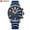 Blue_Rose gold, variant on Men's Multi-Function Quartz Sport Watch – Stainless Steel Band, Waterproof, Luminous Hands