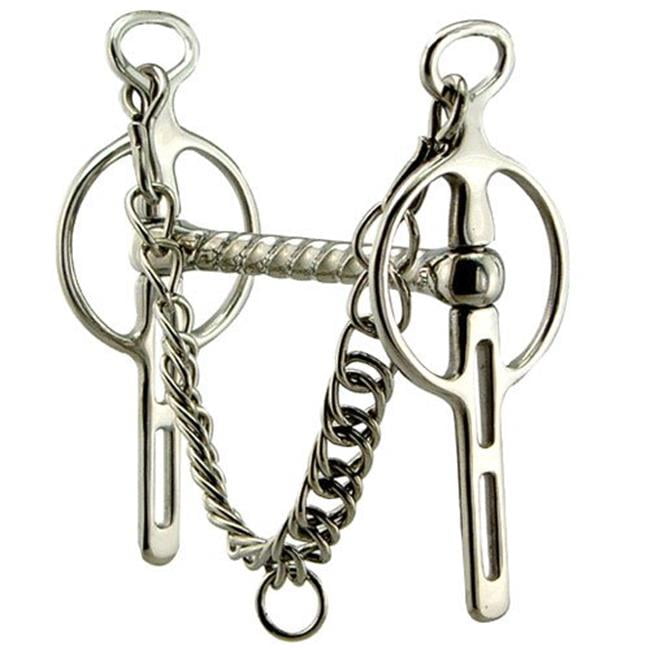 5.5in Korsteel Stainless Steel Liverpool Mullen Mouth Driving Bit Silver 5.5in Korsteel Stainless Steel Liverpool Mullen Mouth Driving Bit Silver