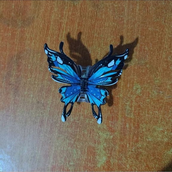 Resin Claw Hair Clips Hair Accessories for Women & Girls Butterfly Dodger Blue 105x100x40mm