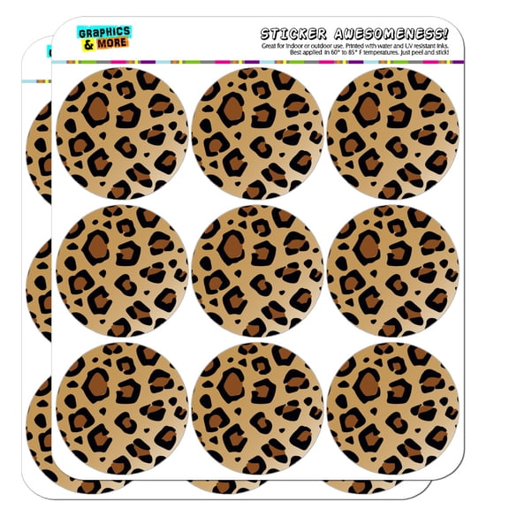 Leopard Print Animal Spots 2" Planner Calendar Scrapbooking Crafting Opaque Stickers