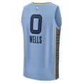 thumbnail image 3 of Men's Fanatics Jaylen Wells Light Blue Memphis Grizzlies Fast Break Replica Player Jersey - Statement Edition, 3 of 3