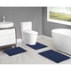 thumbnail image 3 of Juego de alfombras de baño SHACOS, suaves y esponjosas, azul marino, 3 of 9