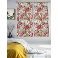 thumbnail image 3 of Pink Spring Floral Sheer Curtains 72 Inch Length 2 Panels Set, Vintage Summer Botanical Voile Window Treatment Rod Pocket Curtains Sheers Drapes for Bedroom/Living Room/Kitchen 52"x72"x2, 3 of 7