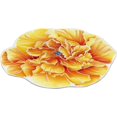 thumbnail image 3 of Floral Area Rugs Peony Flower Shape Area Rugs Non-Slip Rugs Floral Shaggy Carpet Bath Mat for Bedroom Living Room and Sofa, Yellow, 2'x2', 3 of 7