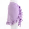 thumbnail image 1 of Fortune Women Mesh Mini Ruffle Skirts Cover Up Candy Color Bathing Skirt Beachwear Wrap, 1 of 4