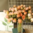 thumbnail image 4 of CAROOTU Artificial Rose Bouquets Realistic Flower Durable for Wedding Decor Table, 4 of 5