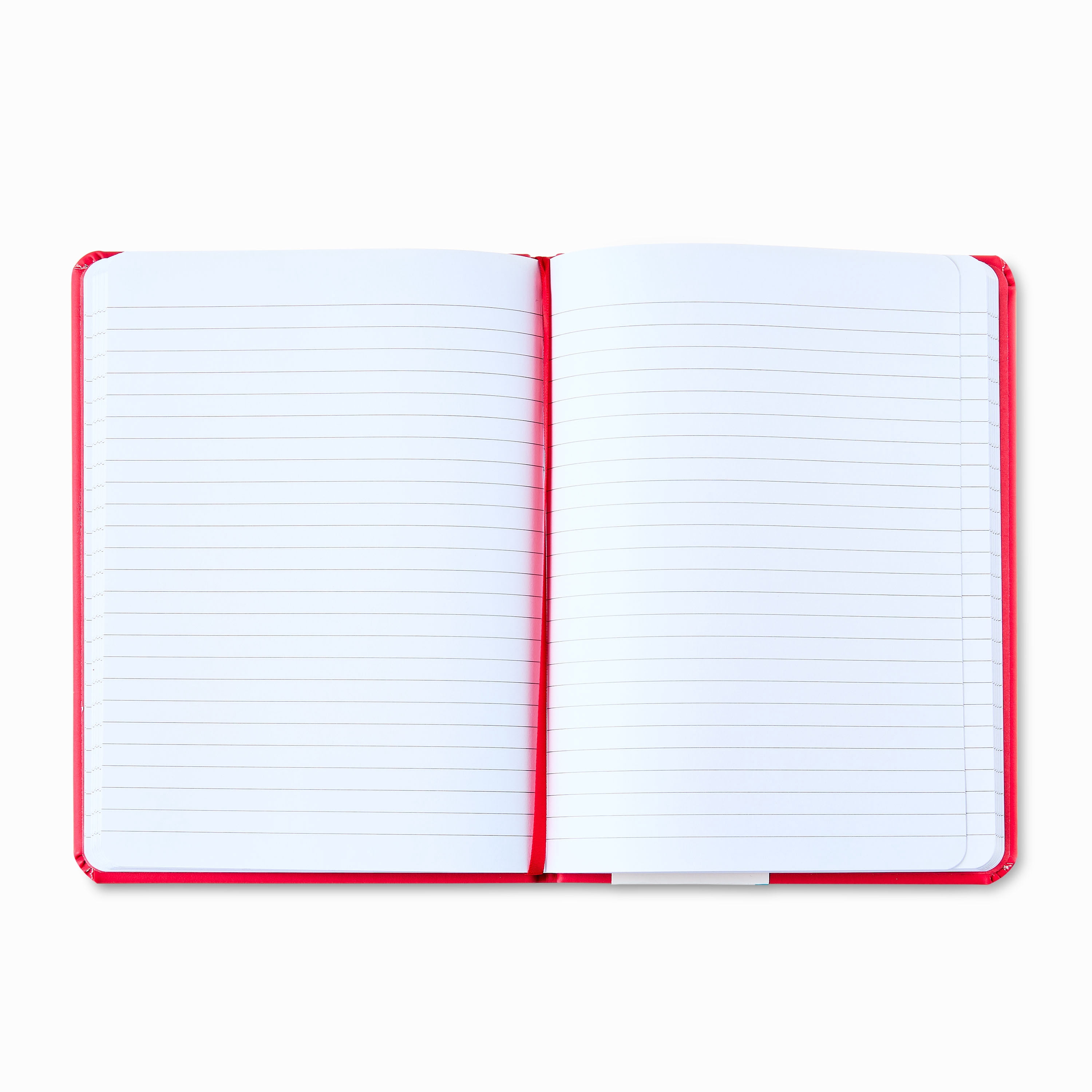 Pen+Gear Ruled Faux Suede Journal, 6" x 8", Red and Gold Strawberry, 160 Pages