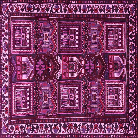 Ahgly Company Indoor Square Persian Pink Traditional Area Rugs, 3' Square