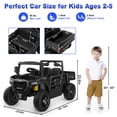 thumbnail image 3 of Wisairt 24V Kids Ride On Truck Car, 2-Seat Electric Ride on Toy w/ Dump Bed, Remote Control, Music, Story, LED Lights, Powered Ride On Construction Vehicle Dump Truck for Kids Age 2-5, 5MPH, Black, 3 of 8