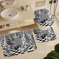 thumbnail image 6 of Bathroom Rugs 4 Piece with Shower Curtain Sets , Autumn Landscape Pattern Printed on Bathroom Rug and Shower Curtain Sets, Suitable for Small Gym Guest Bath, 72 x 72 inches, 6 of 8
