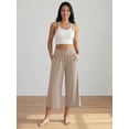 thumbnail image 4 of SWQZVT Women's Wide Leg Palazzo Lounge Capri Pants with Pockets High Waist Cropped Yoga Casual Pajama Pants, 4 of 6