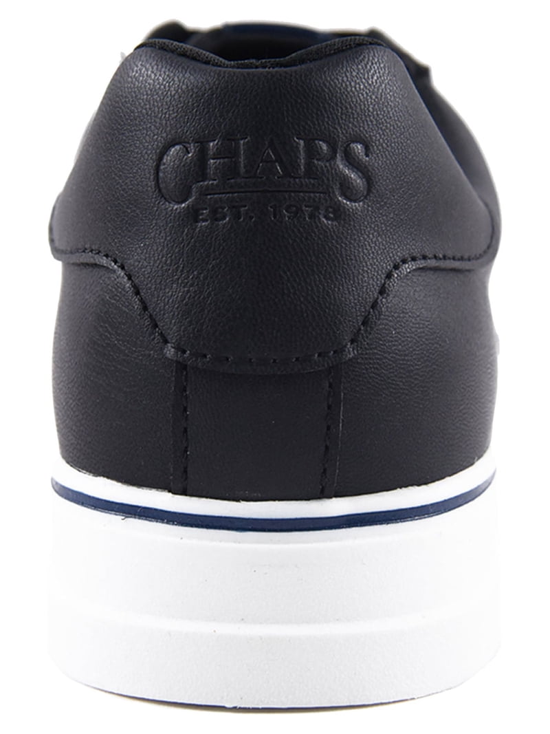 Chaps Men's Lace-up Court Sneaker with Memory Foam Footbed
