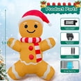 thumbnail image 2 of GOOSH Christmas Inflatables 5.9 FT Inflatable Gingerbread Man with Built-in LED Lights, Cute Blow up Gingerbread Man Wearing Xmas Hat, Outdoor Christmas Decorations Gingerbread Inflatable for Holiday, 2 of 6