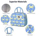 thumbnail image 4 of Lunch Bag Lunch Box for Women Reusable Insulated Lunch Bags,Water-Resistant Blue & Yellow Crab Background Cooler Lunch Tote Bag, Large Capacity for Work Travel Picnic, 4 of 6