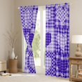 thumbnail image 3 of Feelyou Plaid Love Heart Curtains Pack of 2 (42x84 Each), Modern Fashion Patchwork Curtains Blackout, Purple Check Buffalo Bedroom Curtains, Curtains and Drapes Decor, 3 of 6