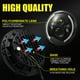 thumbnail image 3 of Faros de automóviles 2 faros delanteros LED de 7 pulgadas para coche y motocicleta con luz baja/luz alta/DRL/señal de giro, faro redondo de 7 pulgadas, 6000 K, 100 W, repuesto para Jeep Wrangler JK JK, 3 of 8
