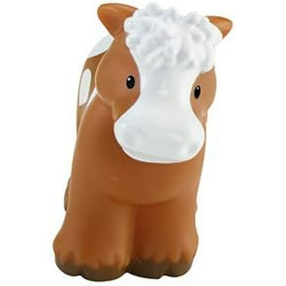 Replacement Part for Fisher-Price Little People Playset - CHD20 ~ Replacement Brown and White Spotted Cow Figure ~ Works with Fisher-Price Farm Playset and Other Playsets as Well!