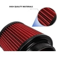 thumbnail image 3 of Red 3" 76mm Inlet Cone Replacement Dry Air Filter High Flow Car Performance Cold Air Intake Filter, 3 of 8