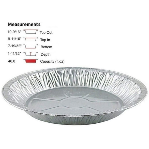 11" Extra Deep Disposable/reusable Pie Pan #2411 (250)
