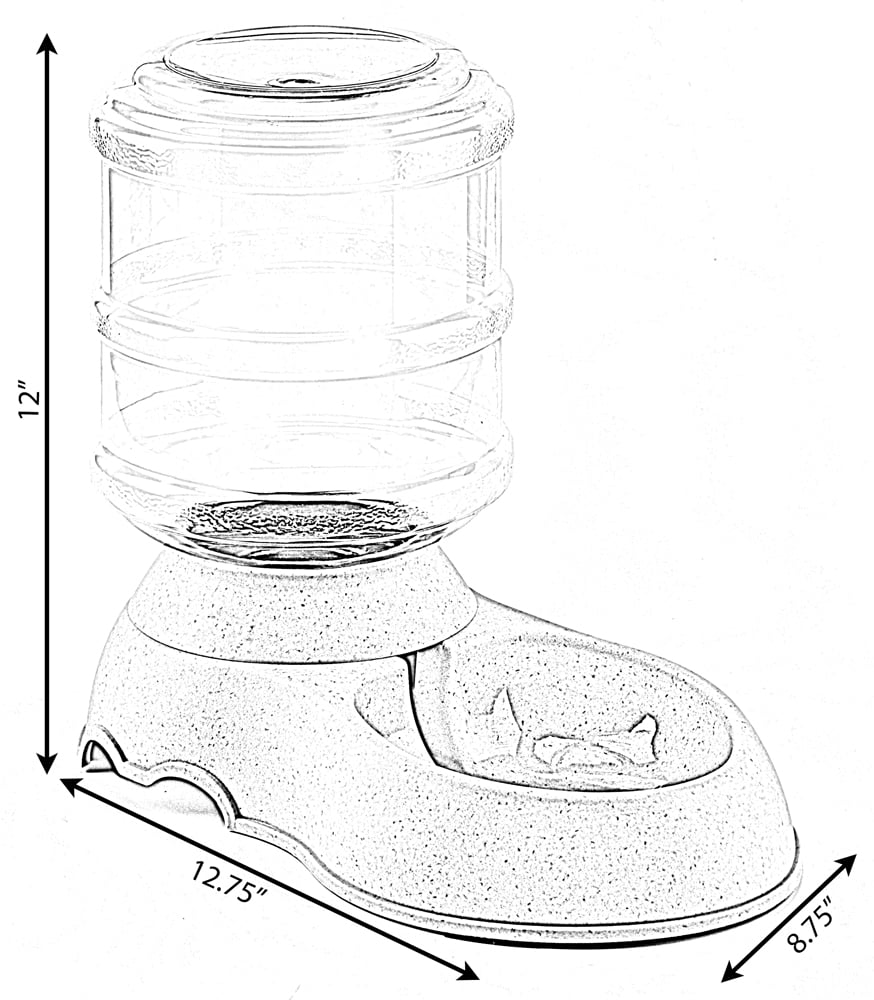 Automatic Self Dispensing Gravity Pet Feeder and Waterer for Cats and Dogs