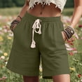 thumbnail image 4 of Neewe Women Comfy Casual Elastic Waist Color Shorts Summer Beach Lightweight Short Pants, 4 of 7