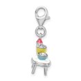 thumbnail image 7 of Auriga 925 Sterling Silver 3-D Enameled Table and Bowls Charm for Women (L - 18mm, W - 12mm), 7 of 7