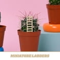 thumbnail image 3 of GOOHOCHY 2Set Mini Ladder Home Decor Beige Wood for Miniature Landscape, 3 of 8