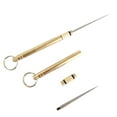 thumbnail image 3 of Labymos Laiton Alliage de Titane Porte-Dents Set Teethpick avec Porte-Clés Conception Portable Mini Taille pour une Utilisation Extérieure Intérieure, 3 of 6