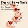 thumbnail image 3 of Halloween Press on Nails Short with Pumpkin Designs Full Cover Halloween Short Fake Nails Glossy Halloween Glue on Nails Short Square Acrylic Nails Halloween Nails for Women, 24Pcs 3 24 Fl Oz (Pack, 3 of 4