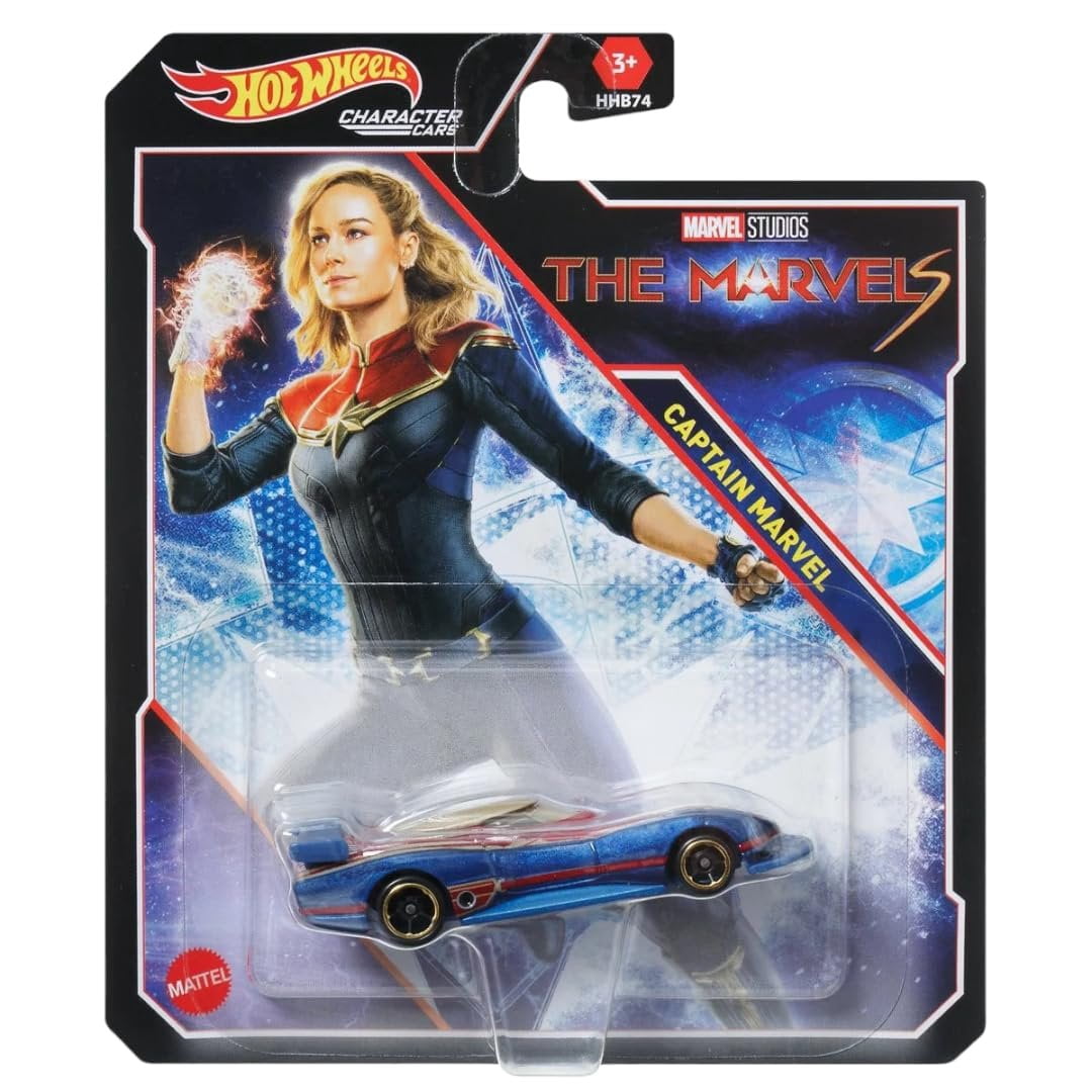 Hot Wheels Marvel Character Cars Complete Set of 6 Diecast Vehicles from HHB74-956G Release Bundle with Black Panther and More