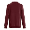thumbnail image 4 of Futezty Womens Fashion Quarter Zip Stand Sweatshirts Long Sleeve Plain Casual Ladies Pullovers Shirts Tops, 4 of 5