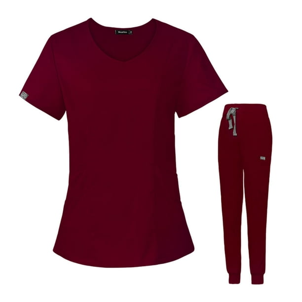 Conjunto De Uniforme Médico Para Mujer, Top Y Pantalón De Regalo Para El Día De Las Enfermeras, Para El Cuidado De Mascotas, Doctor S Wine