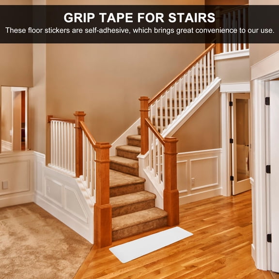ETEREAUTY 2-Pack Outdoor Stair Floor Treads White Anti- for Dry Multi-Purpose Safety Grip