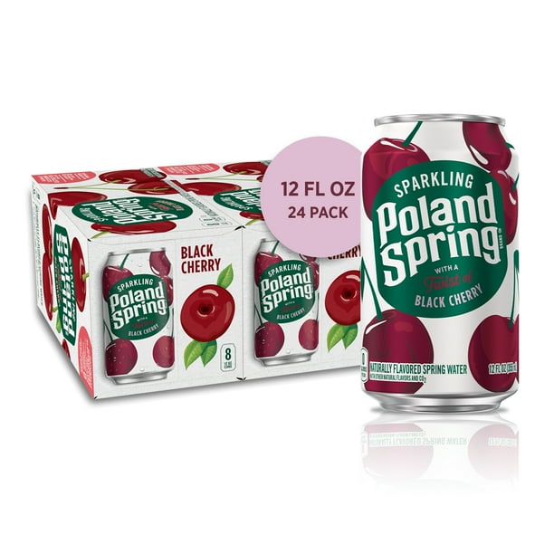 Poland Spring Sparkling Water, Black Cherry, 12 oz. Can (24 Count