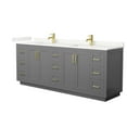 thumbnail image 4 of Wyndham Collection Wcf292984d-Qtz-Unsmxx Miranda 84" Free Standing Double Basin Vanity Set, 4 of 7