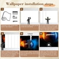 thumbnail image 5 of Wallpaper American Football Flaming Football 3D Modern Flaming Peel and Stick Wall Murals 100"H x 144"W Removable PVC Wall Paper Self-Adhesive Wall Paintings Art Decor for Bedroom Living Room, 5 of 7