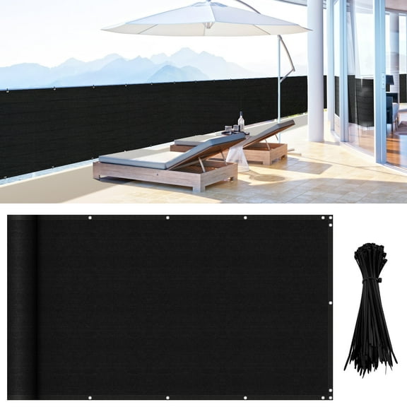 4' x 50' Privacy Screen Fence, Heavy Duty Fence Privacy Screen Outdoor, Black