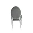 thumbnail image 4 of Chaise de Salle à Manger Grise (Diamond Capitonnée) (Ensemble de 2) avec Pieds Chromés, 4 of 7