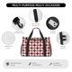 thumbnail image 4 of Balery Red and black argyle Bolsa de Gimnasio para Mujeres, Bolsa de Viaje con Bolsillo Húmedo, Bolsa de Fin de Semana para Mujeres, Bolsa de Viaje Resistente al Agua, 4 of 7
