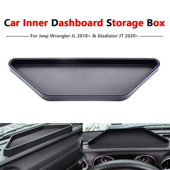 JJMY Dashboard Storage Tray Box Organizer For Jeep Wrangler JL JLU 2018  Accessories , 1 Pack