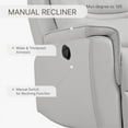 thumbnail image 3 of CHITA Recliner Chair for Adults Swivel Rocker Recliner for Living Room Faux Leather Home Theater Seating, White, 3 of 5