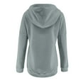 thumbnail image 4 of Patlollav Womens Hooded Solid Color Long-Sleeve Sweatshirt Blouse Pullover Tops, 4 of 6